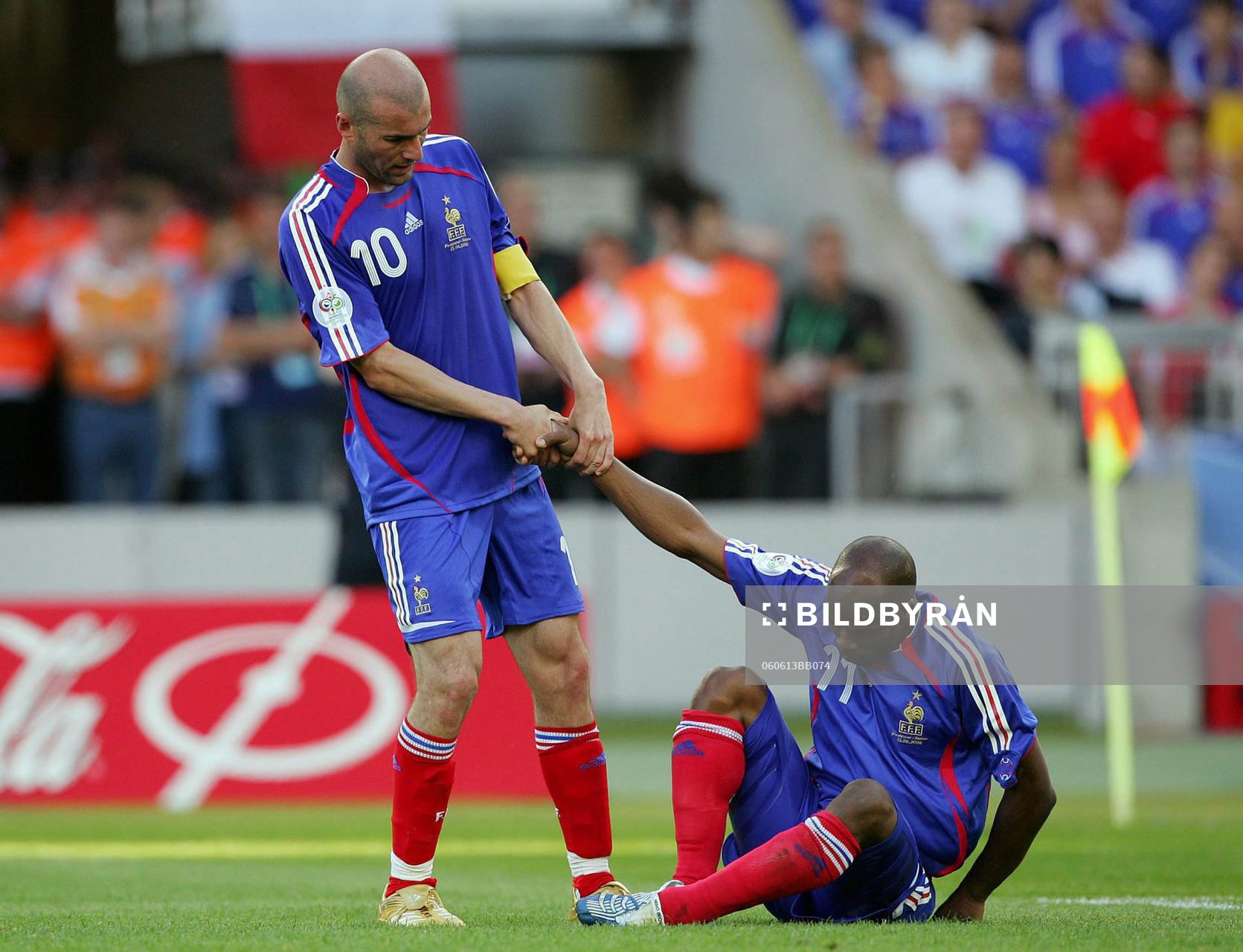 Zinedine Zidane och Sylvain Wiltord, Frankrike