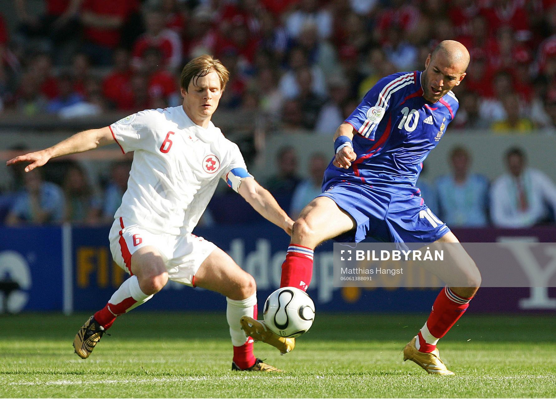Johann Vogel, Schweiz och Zinedine Zidane, Frankrike