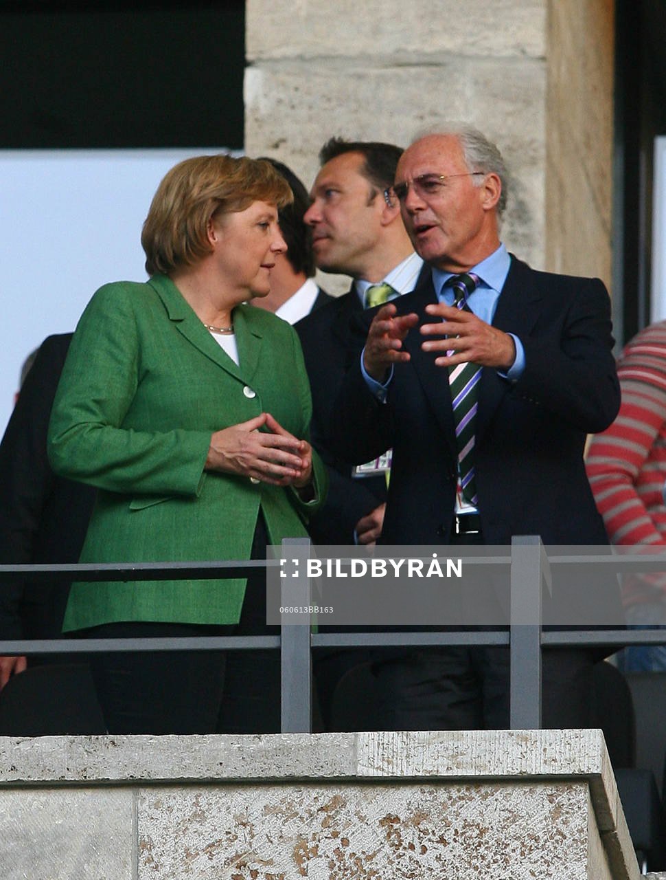 Förbundskansler Dr. Angela Merkel och Franz Beckenbauer