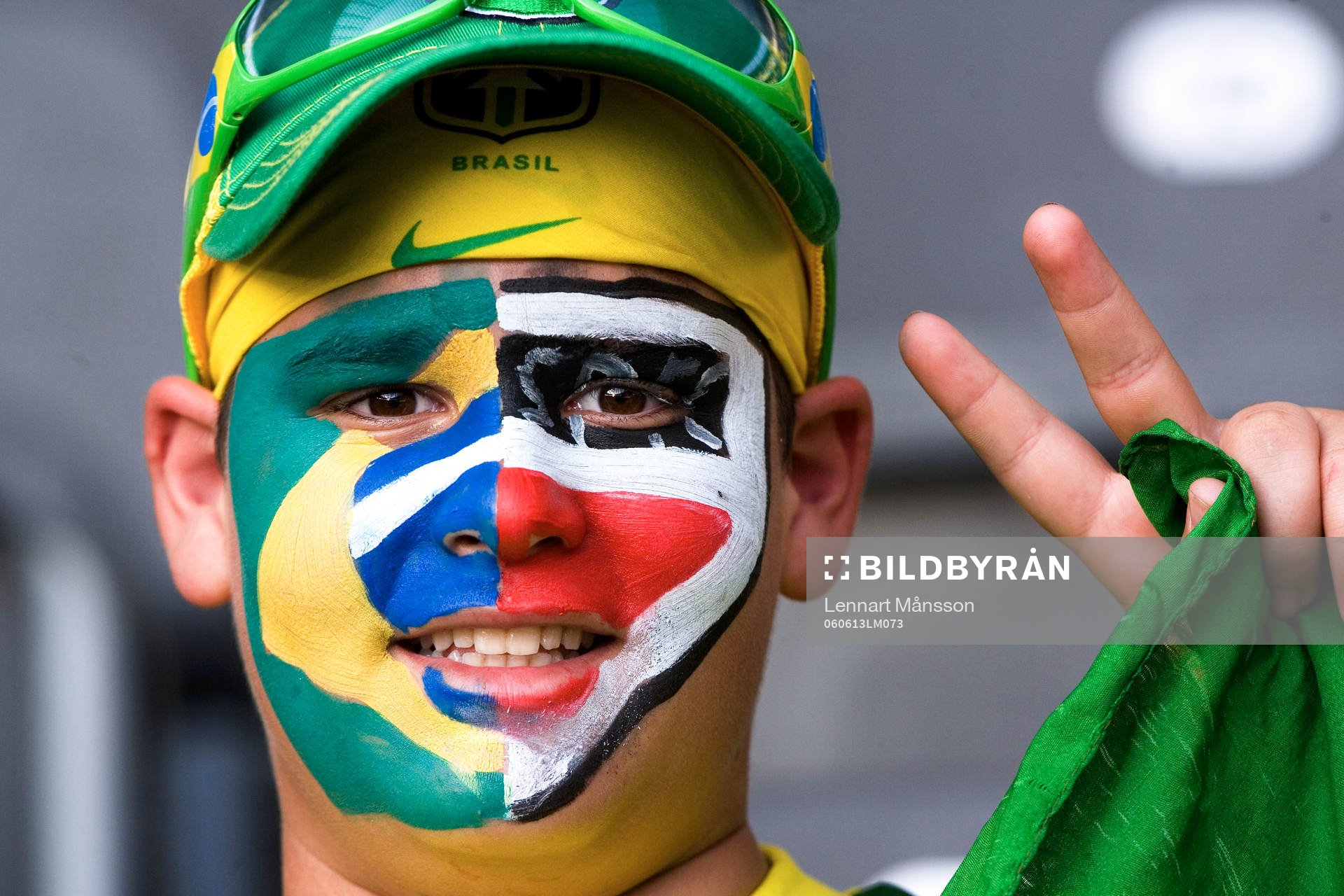 Fan, supporter, Brasilien, ansiktsmålning