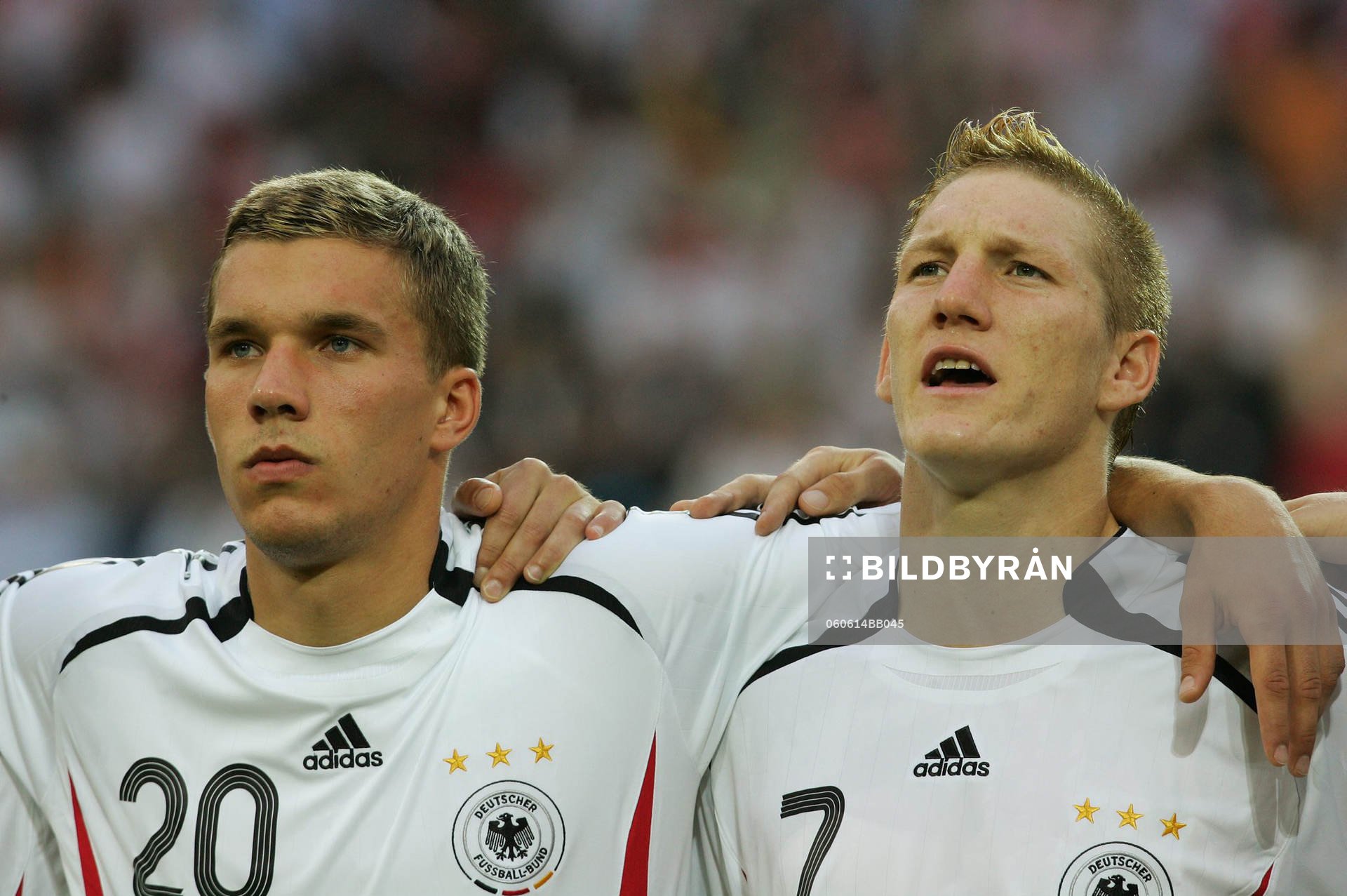 Lukas Podolski och Bastian Schweinsteiger, Tyskland