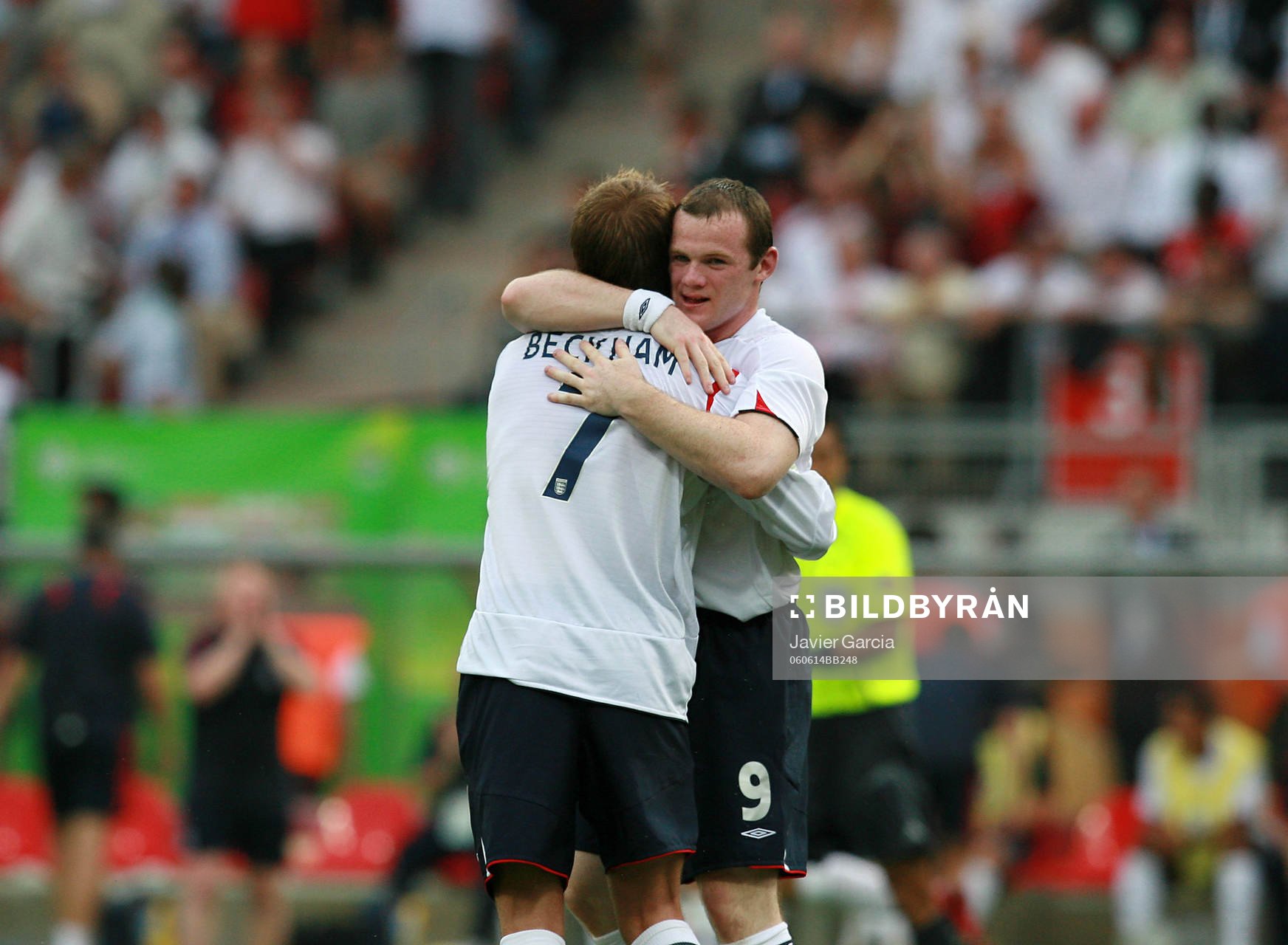 David Beckham och Wayne Rooney, England (Jubel)