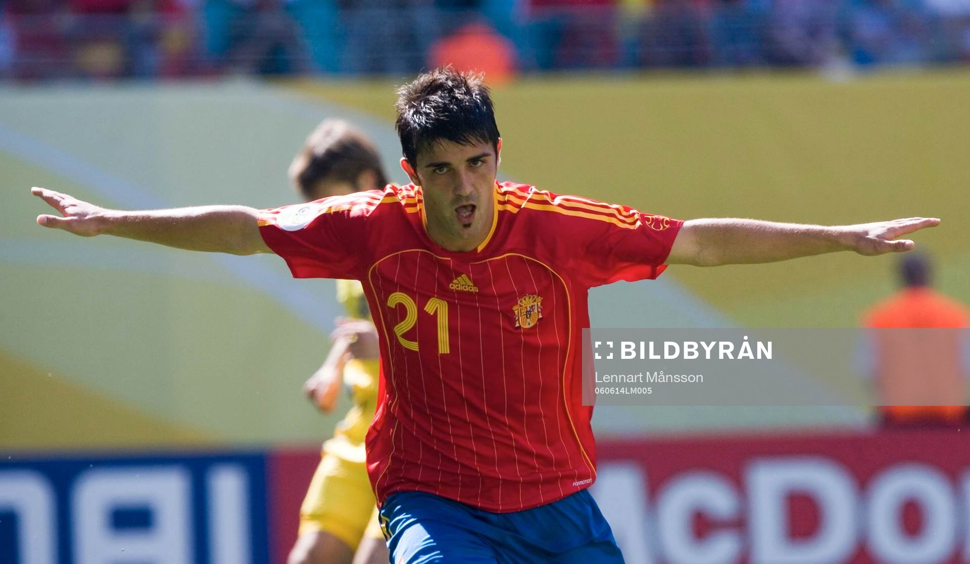 David Villa flyger av lycka