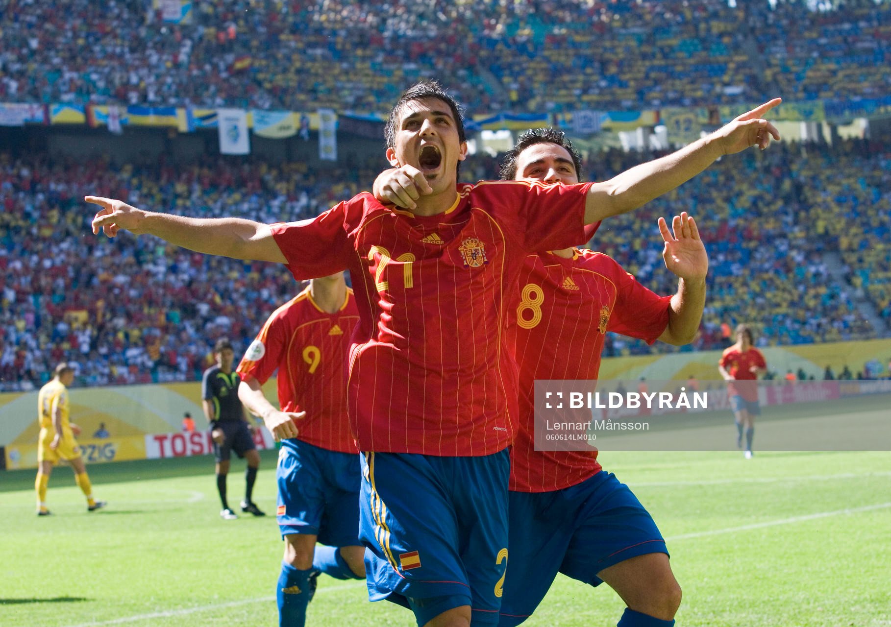 3-0, 2-målsskytten David Villa har slagit till igen och