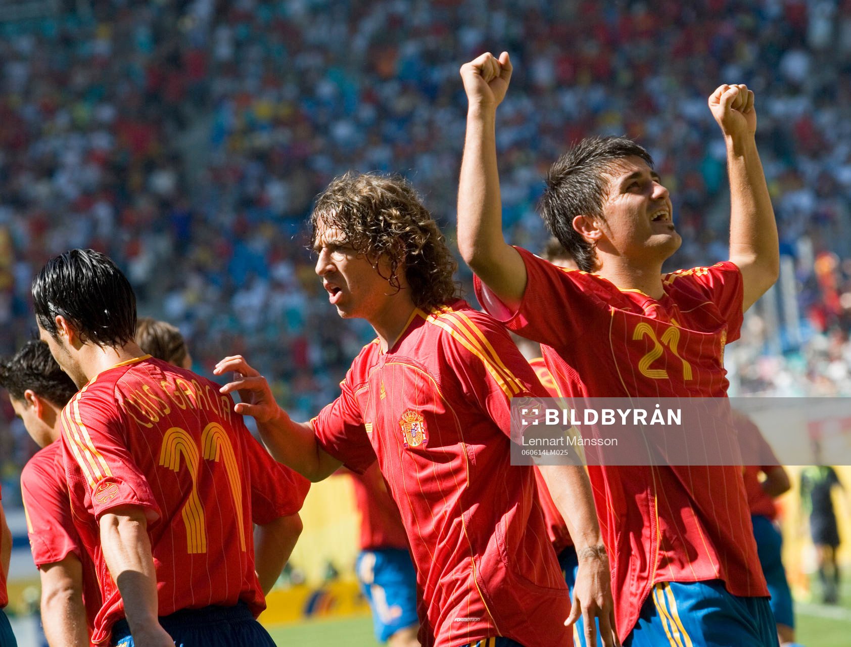 David Villa, Spanien, jubel
