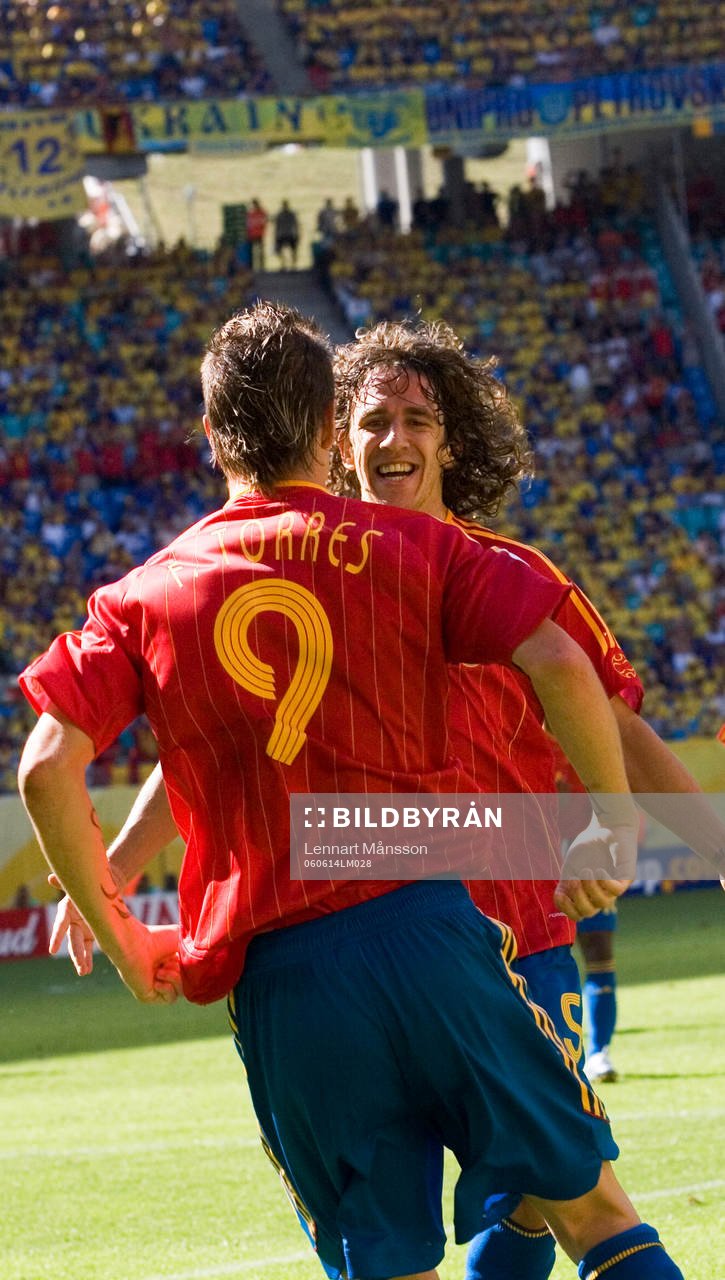 Carles Puyol, Spanien, jubel