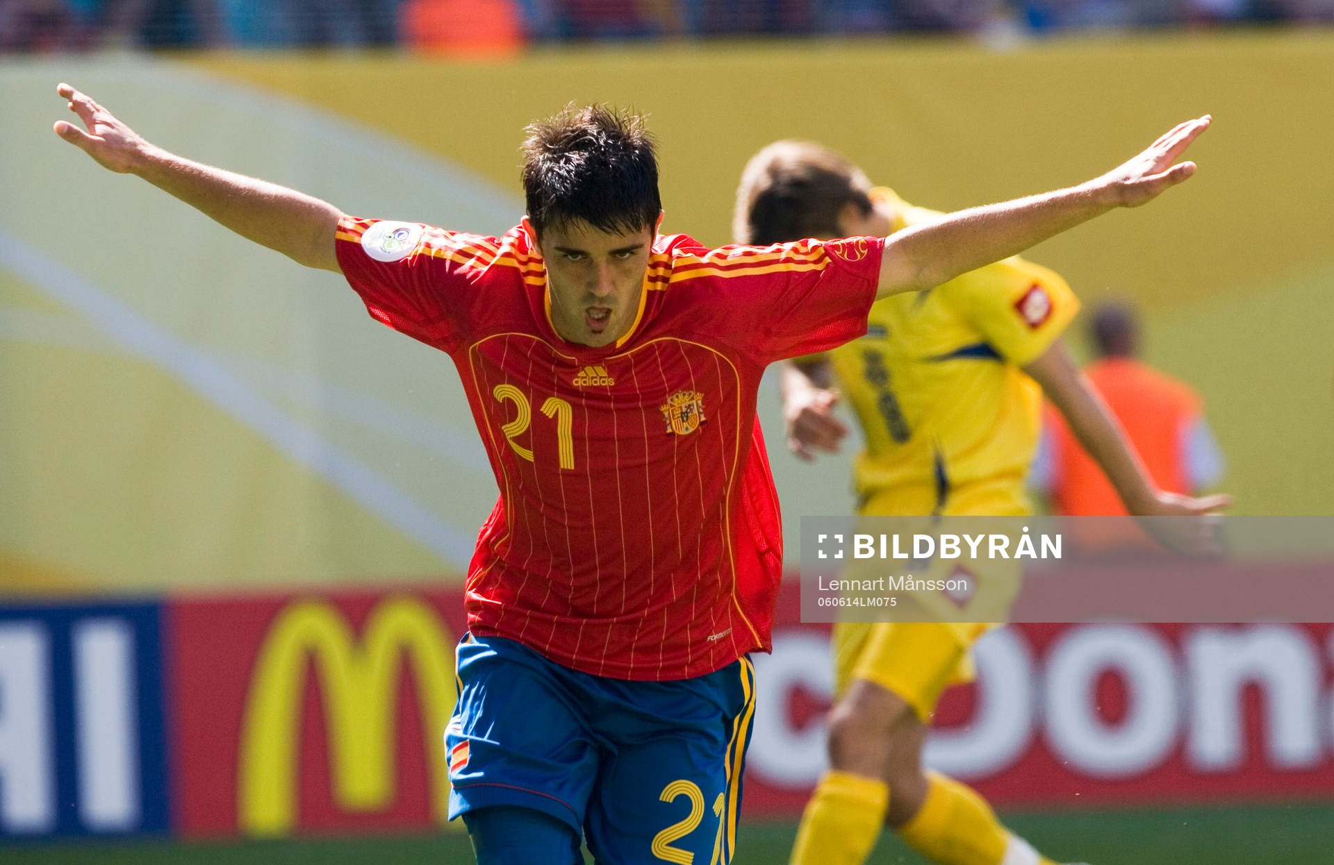 David Villa, Spanien, jubel.