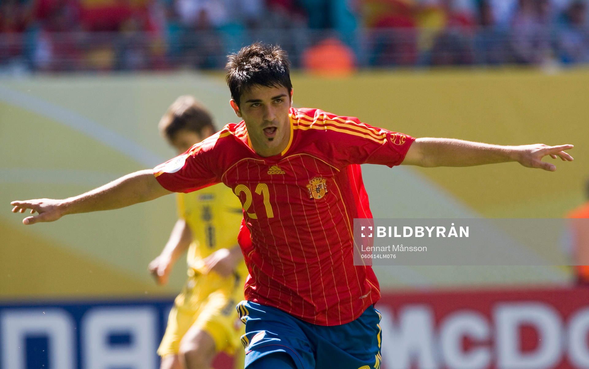  David Villa, Spanien, jubel.