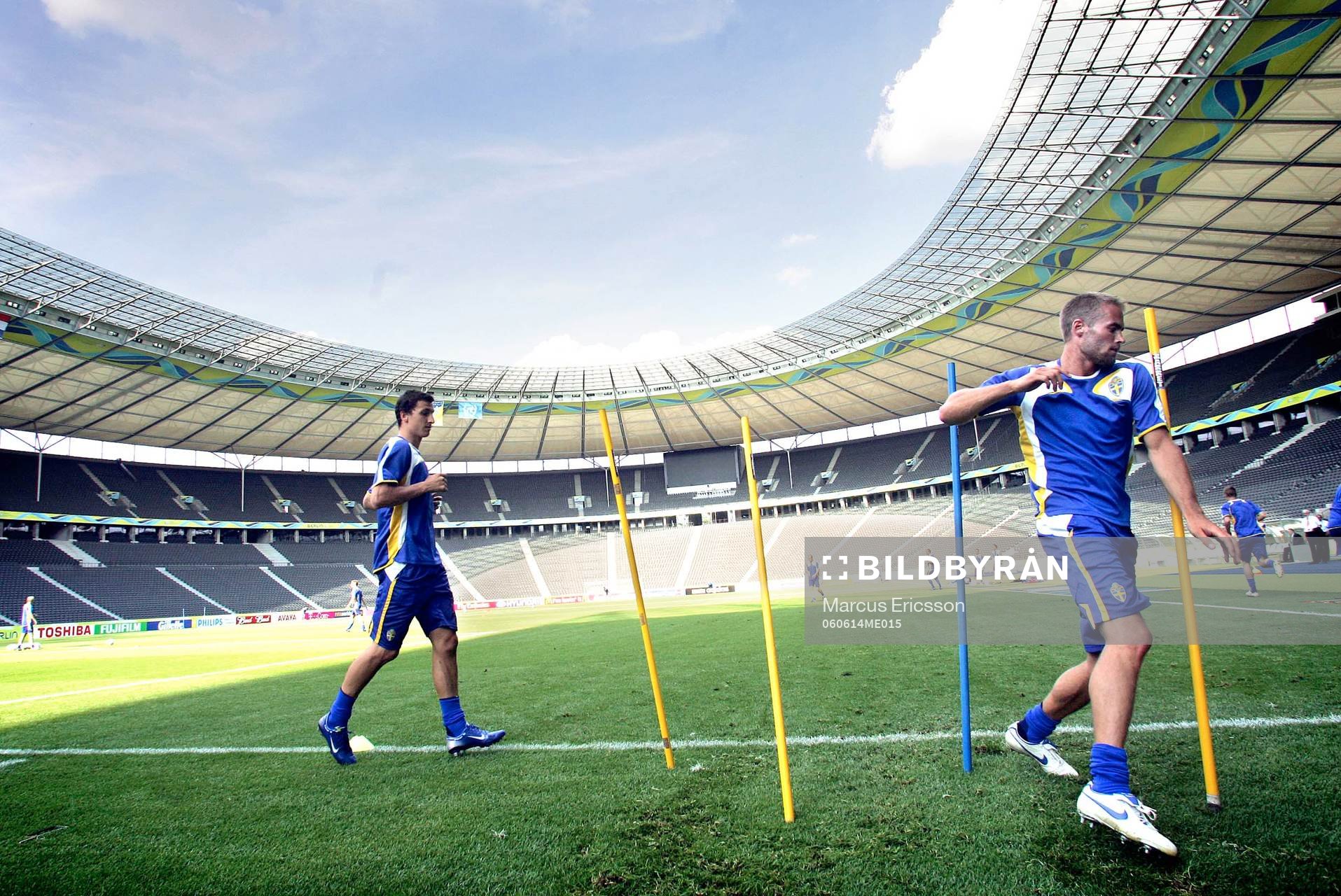 Zlatan Ibrahimovic och Olof Mellberg (Olympiastadion,