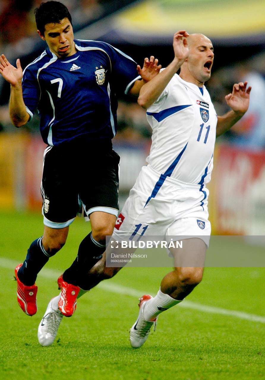 Predrag Djordjevic, Serbien/Montenegro och Javier Saviola,