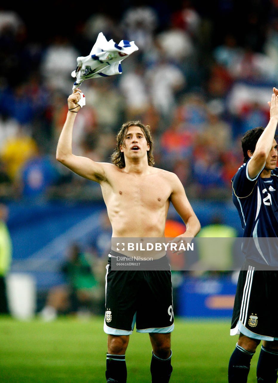 Fotboll, VM 2006, Hernan Crespo, Argentina, jubel