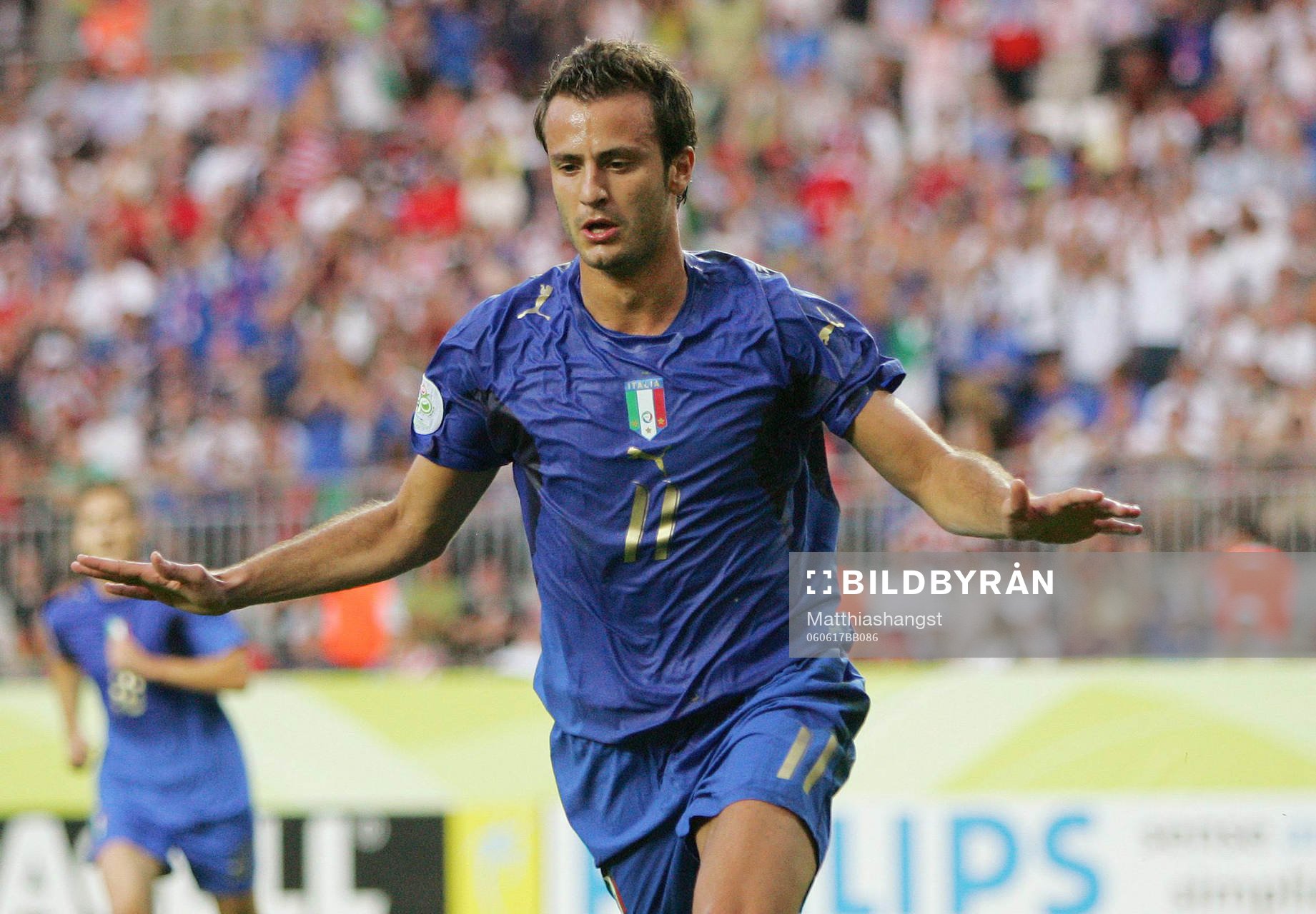 1-0 Jubel Alberto Gilardino, Italien