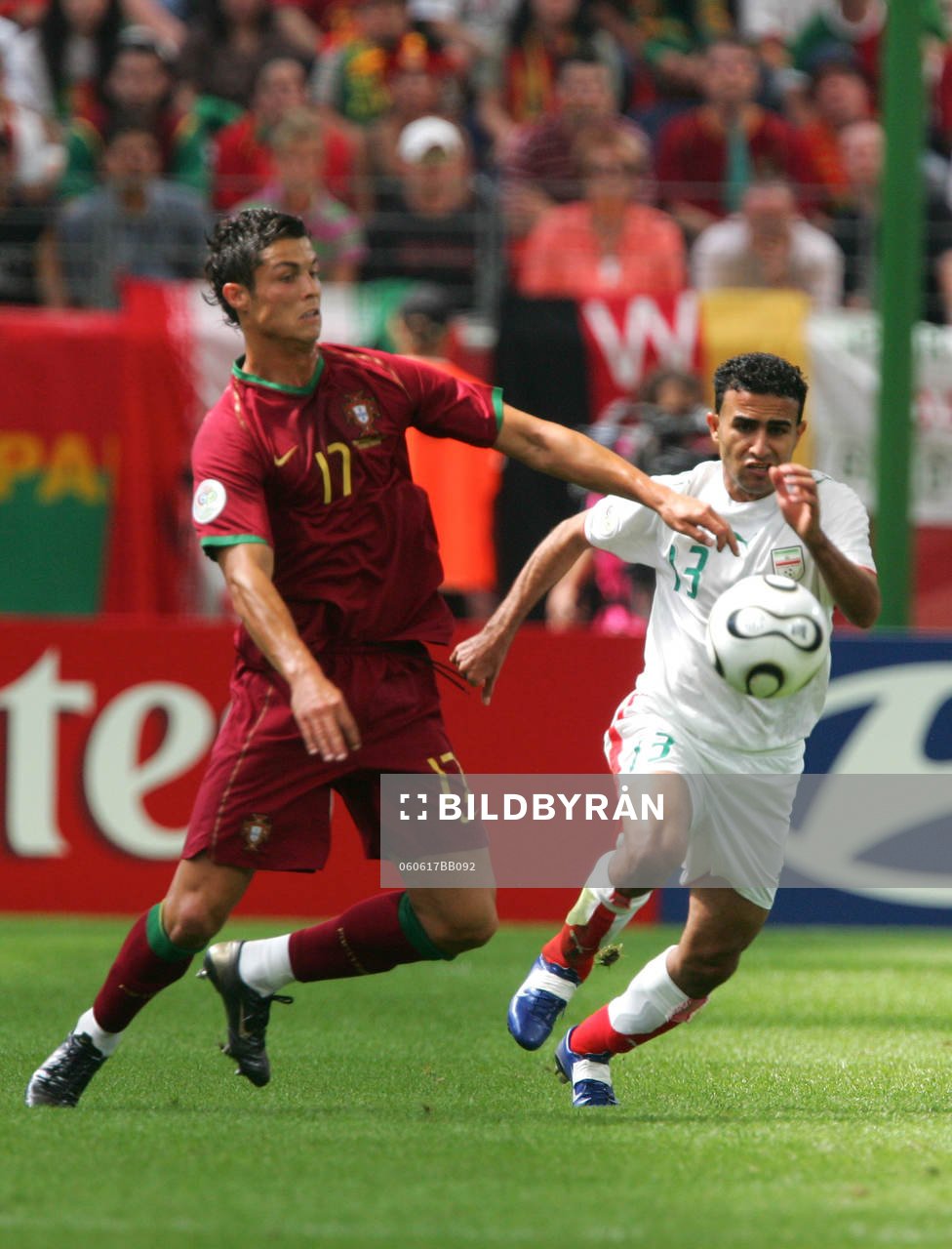Cristiano Ronaldo, Portugal och Hossein Kaabi, Iran