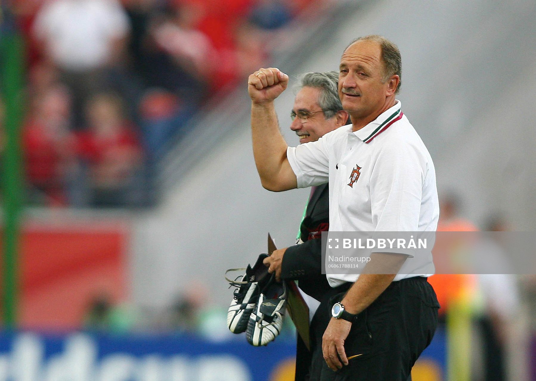  Felipe Luiz Scolari, förbundskapten, Portugal, jubel.