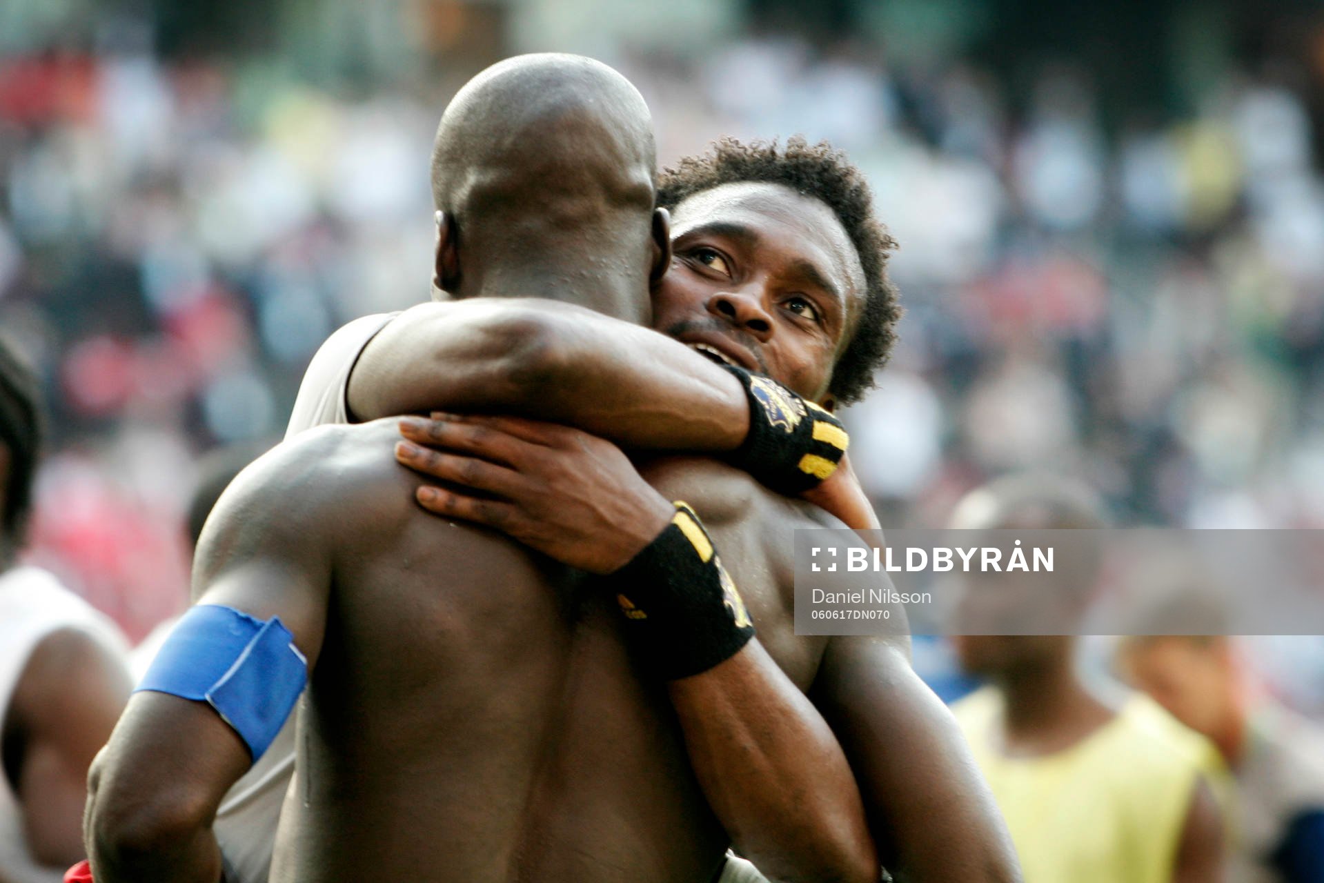  Derek Boateng, Ghana, jubel efter seger mot Tjeckien. 
