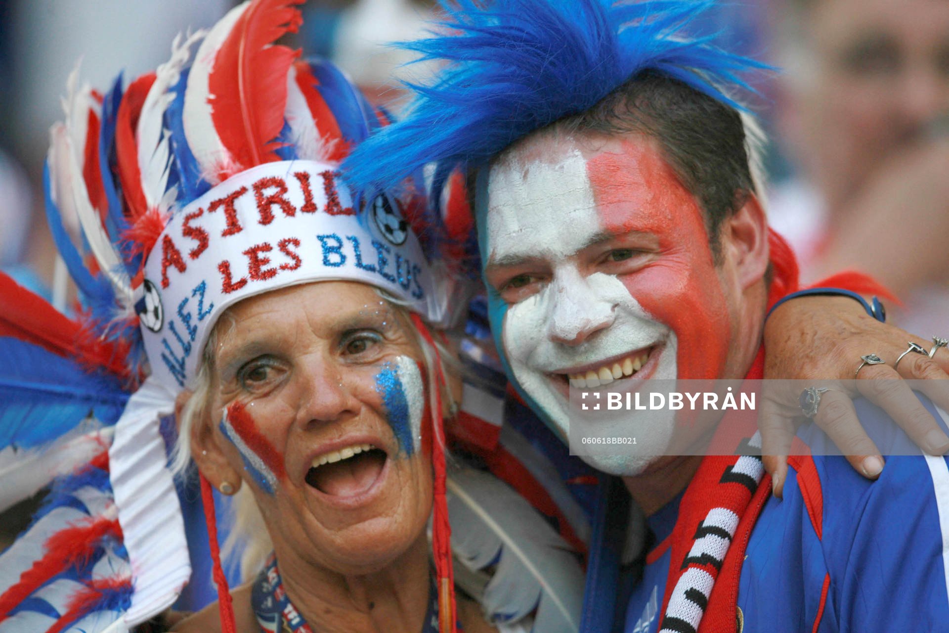 Frankrike, fans, supporter, ansiktsmålning