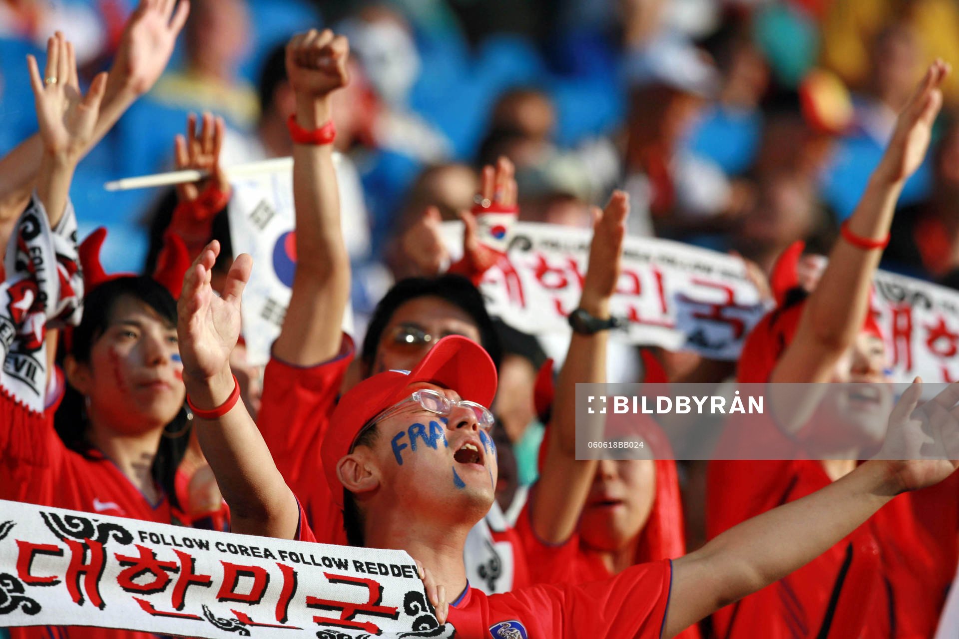 Sydkorea, fans, supporter, jubel
