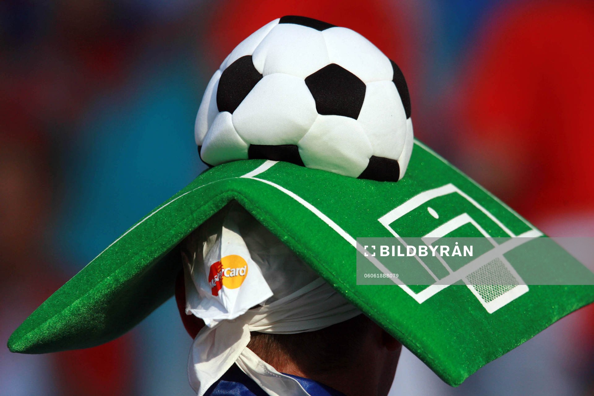 Supporter, fans, boll, fotbollsplan, hatt