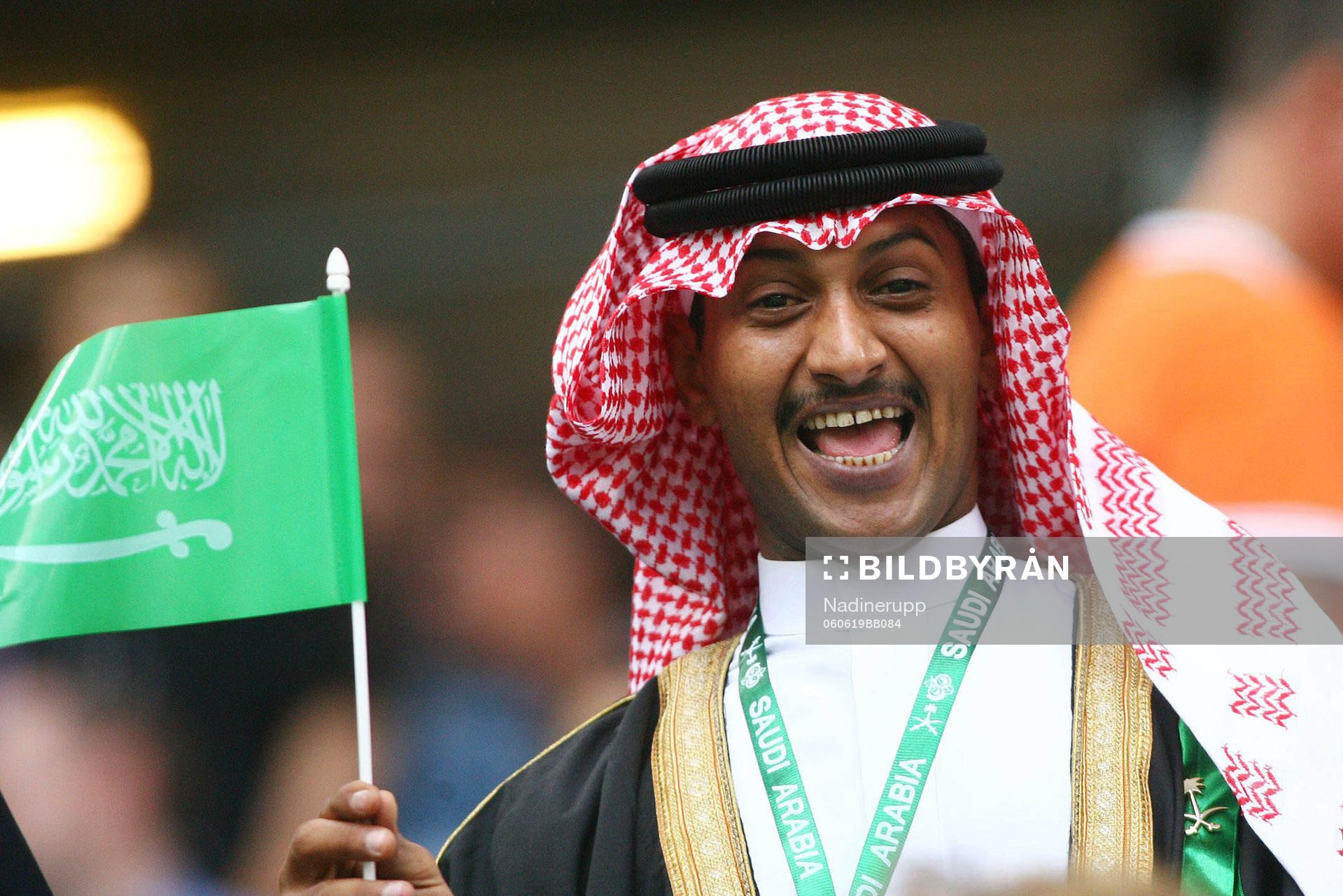 Fan, Supporter, flagga, Saudiarabien