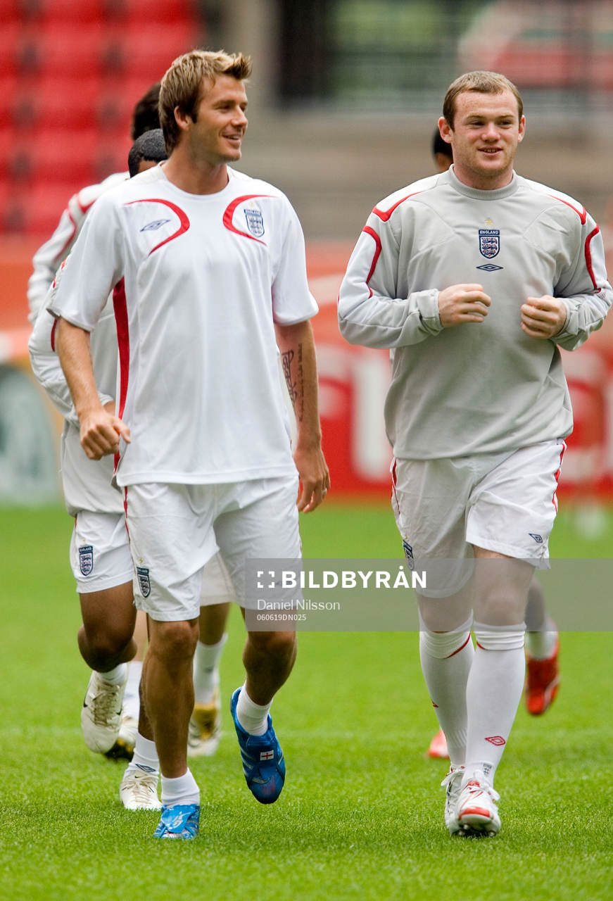 David Beckham och Wayne Rooney, England