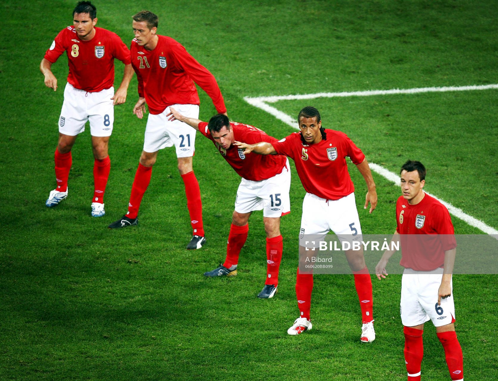  Frank Lampard, Peter Crouch, Jamie Carragher, Rio Ferdinand, John Terry, England