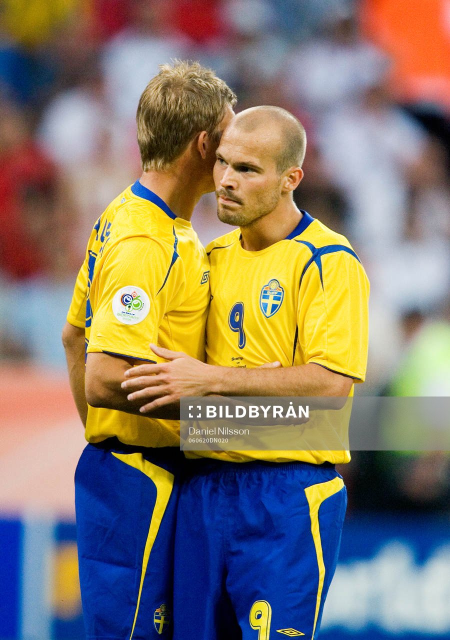 Fotboll, VM 2006, Marcus Allbäck och Fredrik Ljungberg,