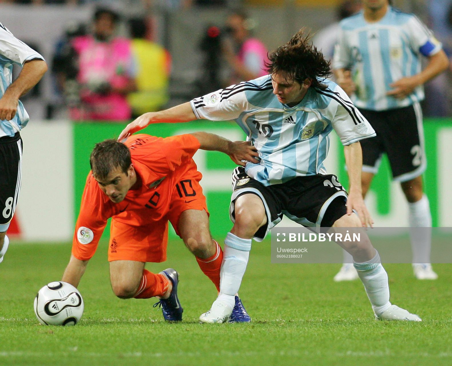 Rafael van der Vaart, Holland och Lionel Messi Argentina