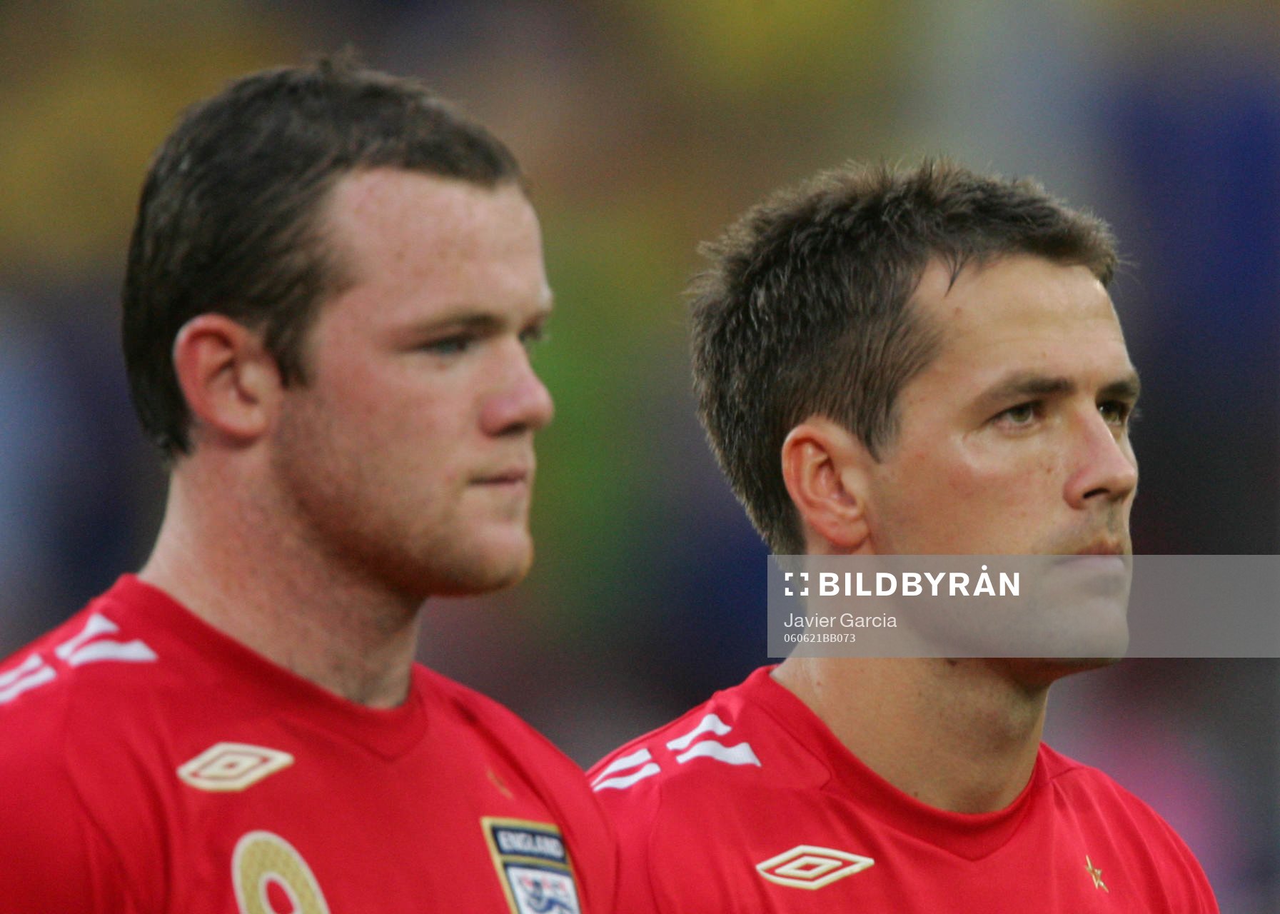 Wayne Rooney och Michael Owen, England