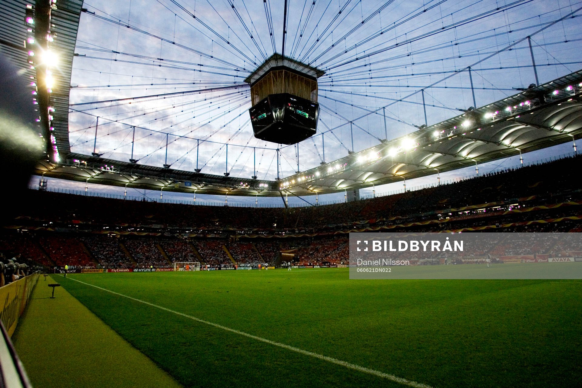 Fotboll, VM 2006, Frankfurt, arena, skymning,