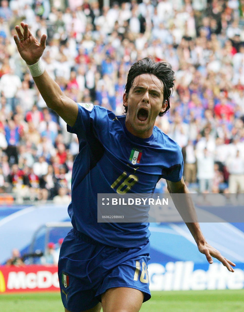 Filippo Inzaghi, Italien, jubel