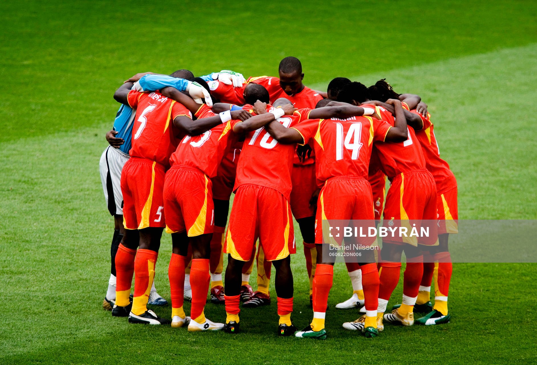Fotboll, VM 2006, Ghana, uppladdning innan match