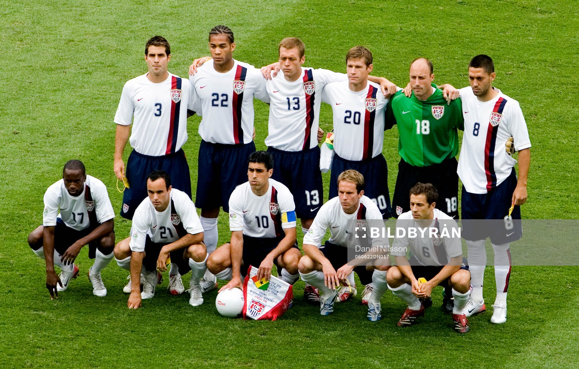 Fotboll, VM 2006, lagbild, startelva, USA