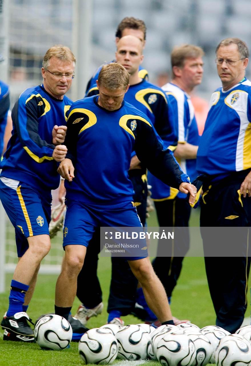 Fotboll, VM 2006, Sverige träning på Allianz Arena i