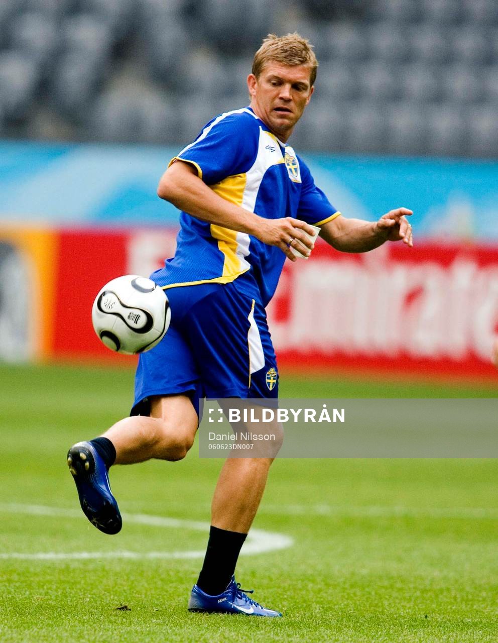 Fotboll, VM 2006, Sverige träning på Allianz Arena i