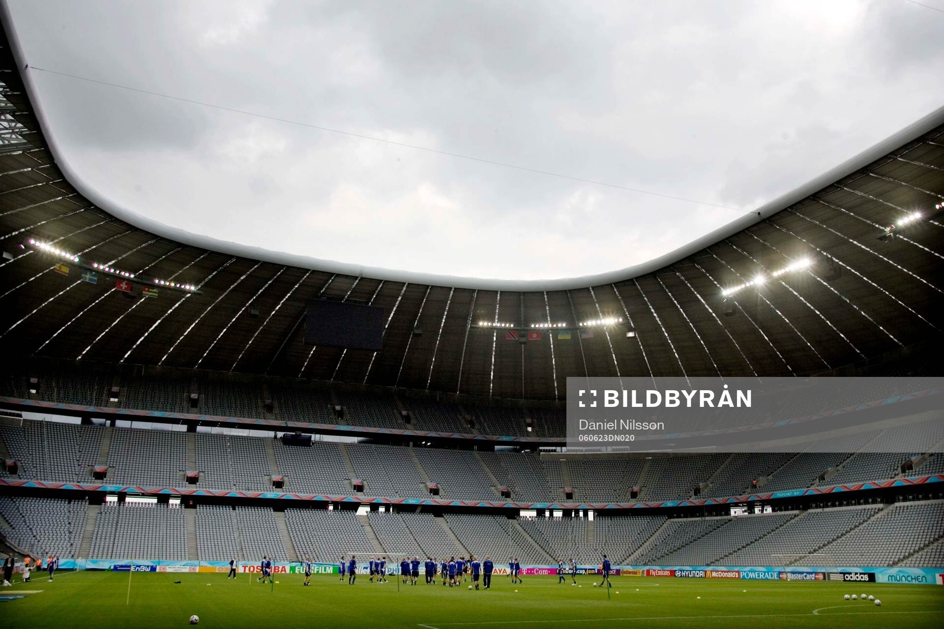 Fotboll, VM 2006, Sverige träning på Allianz Arena i