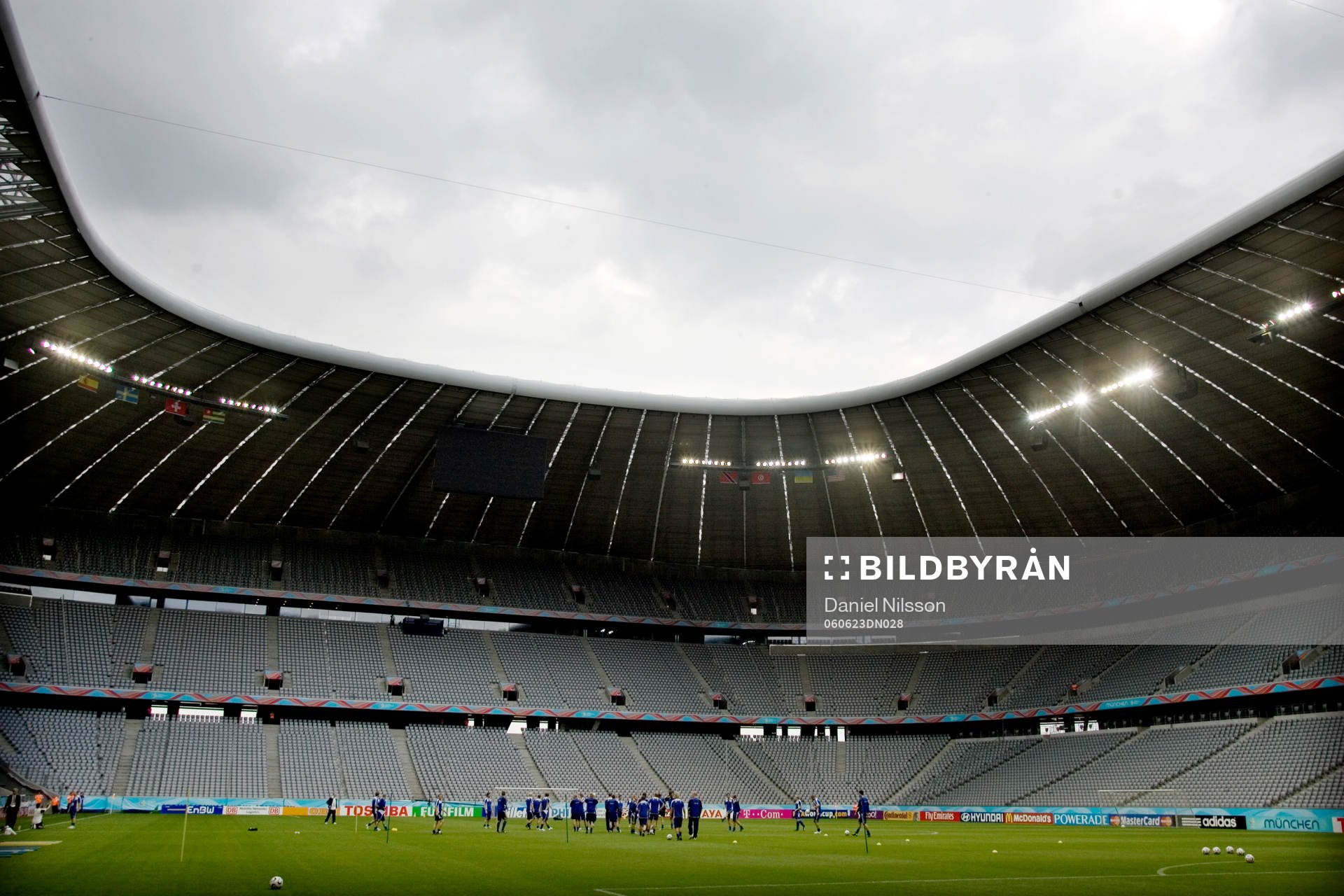 Fotboll, VM 2006, Sverige träning på Allianz Arena i