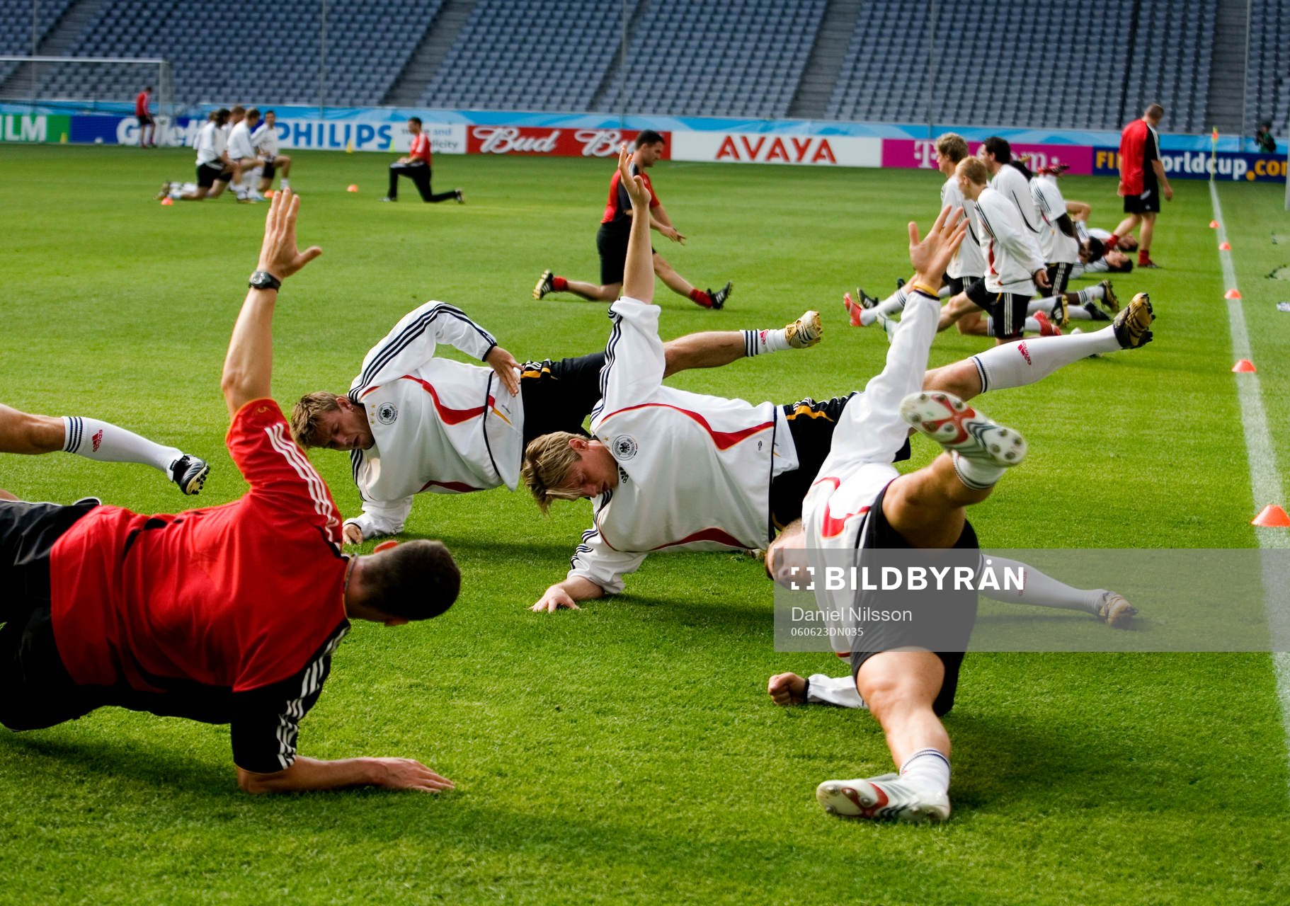 Fotboll, VM 2006, Tyskland träning på Allianz Arena i