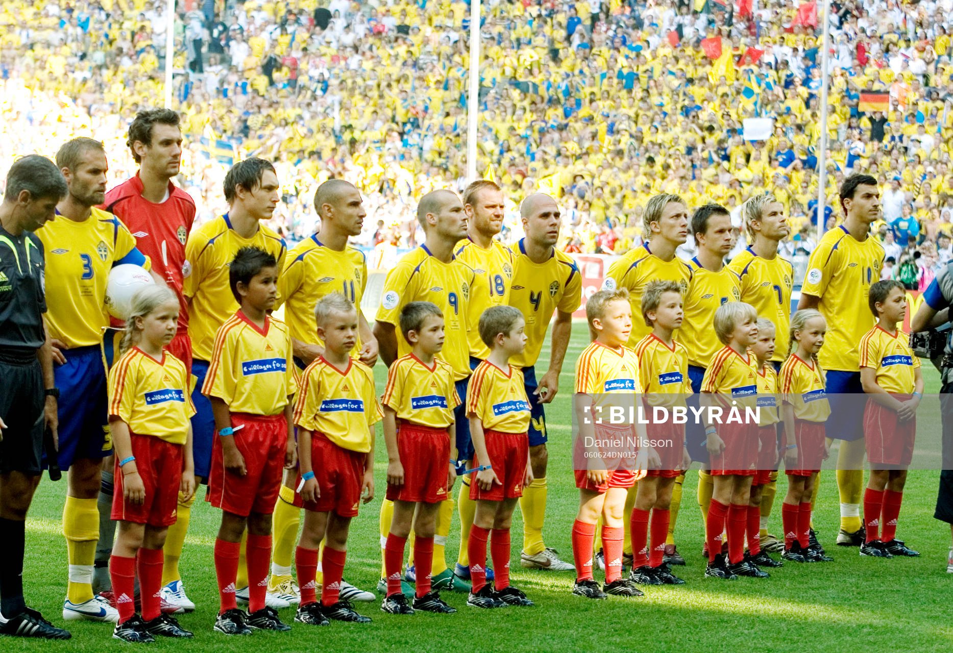Laguppställning, Sverige. Mellberg, Isaksson, Källström,