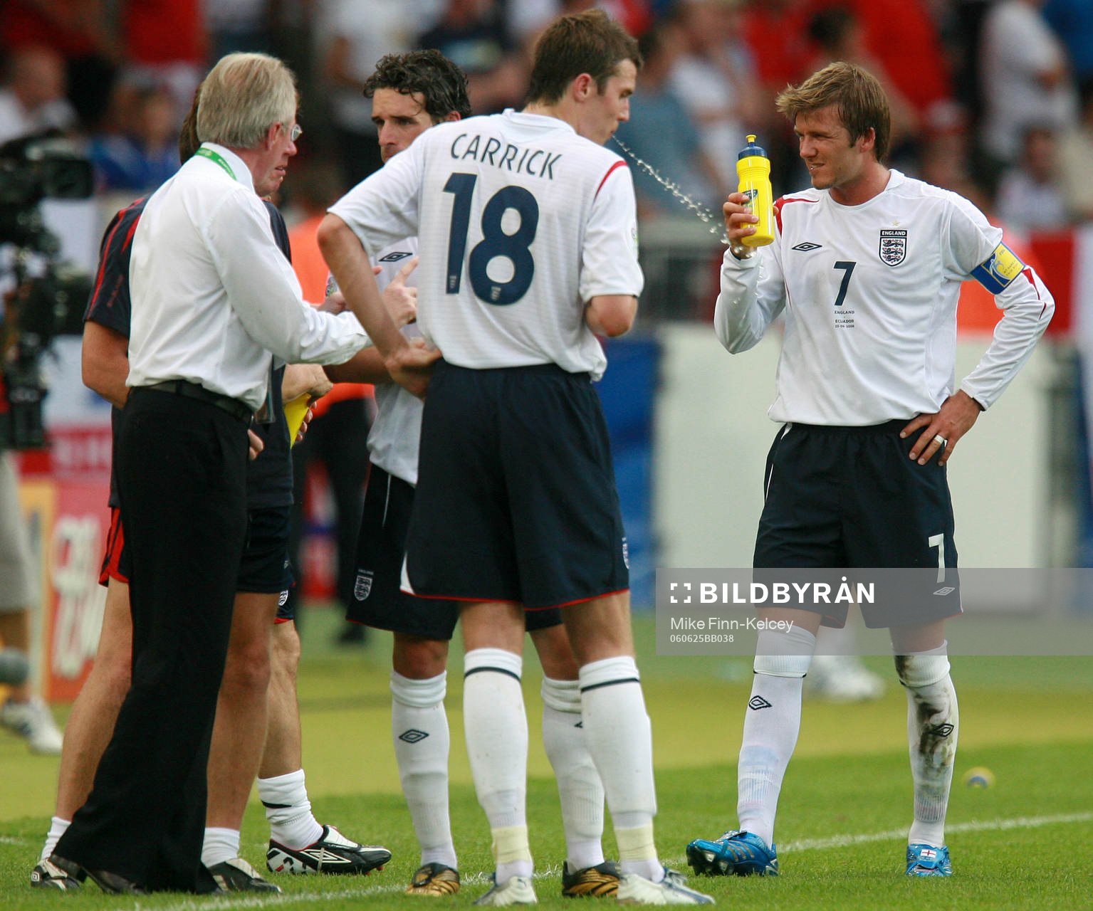 David Beckham och Michael Carrick, England dricker (Dricka)