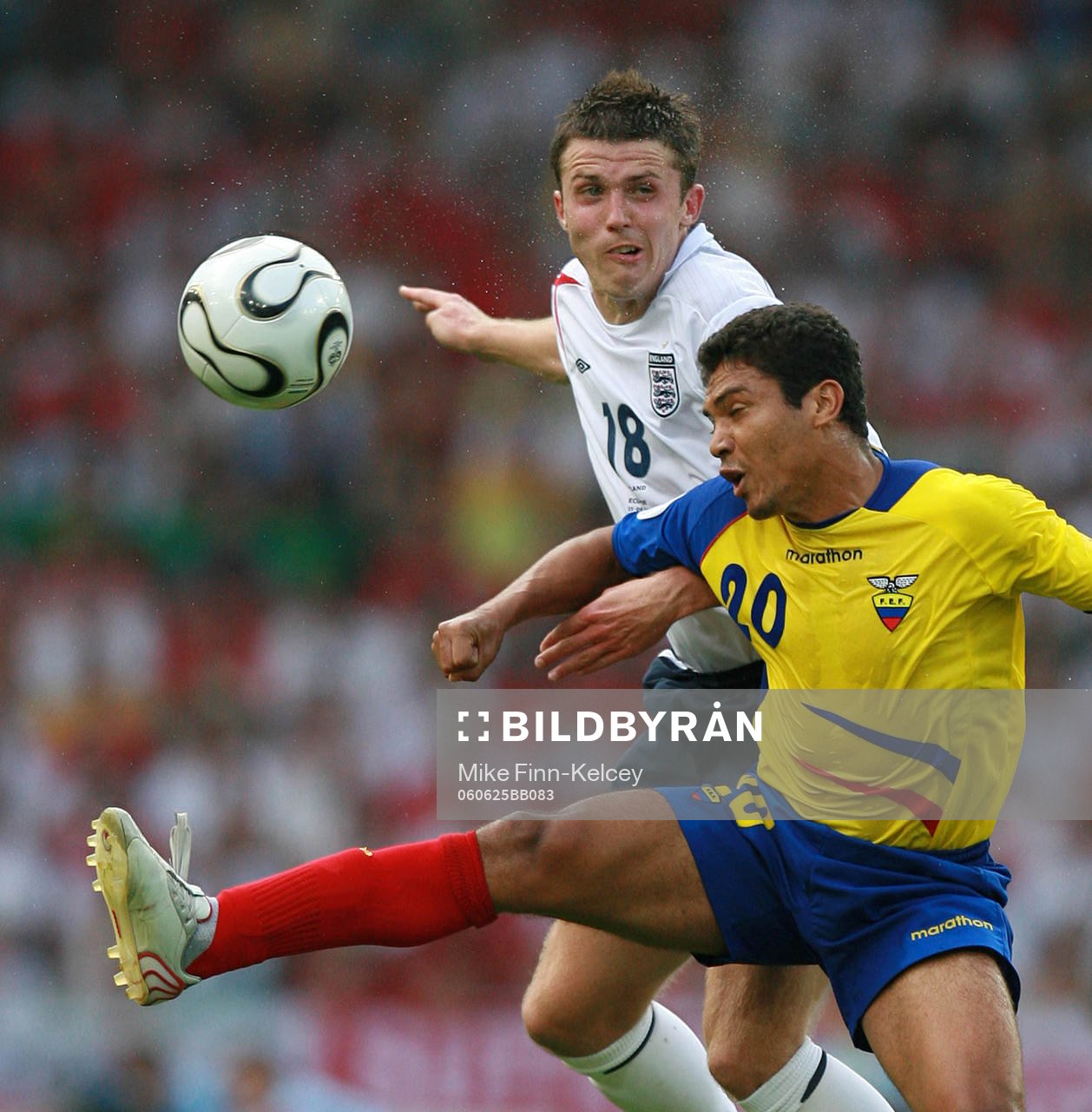 Michael Carrick, England och Edwin Tenorio, Ecuador