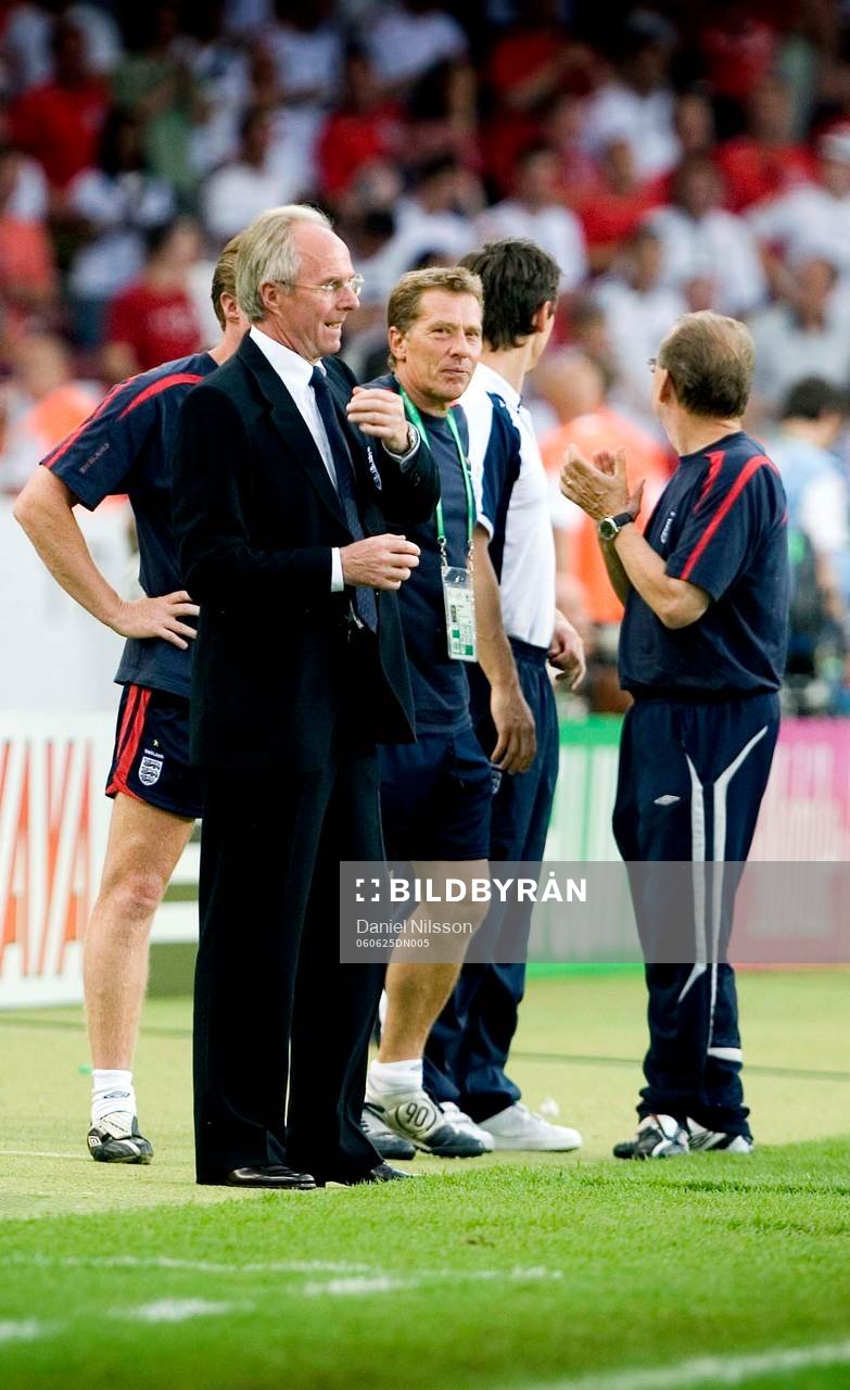 Sven-Göran Eriksson, förbundskapten England såg nöjd ut