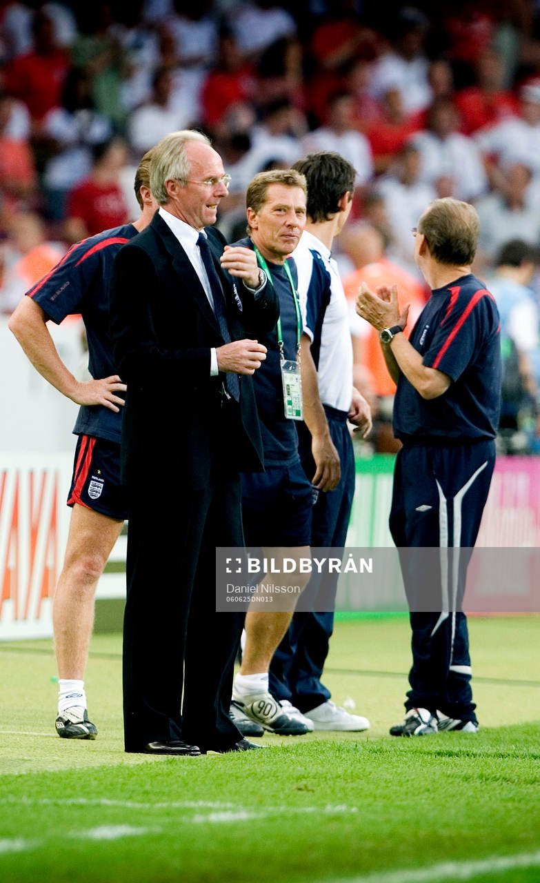 Sven-Göran Eriksson, förbundskapten England såg nöjd ut