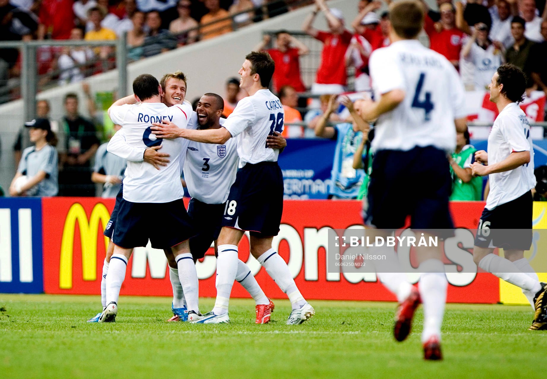 David Beckham, Wayne Rooney, Ashley Cole, Michael Carrick,