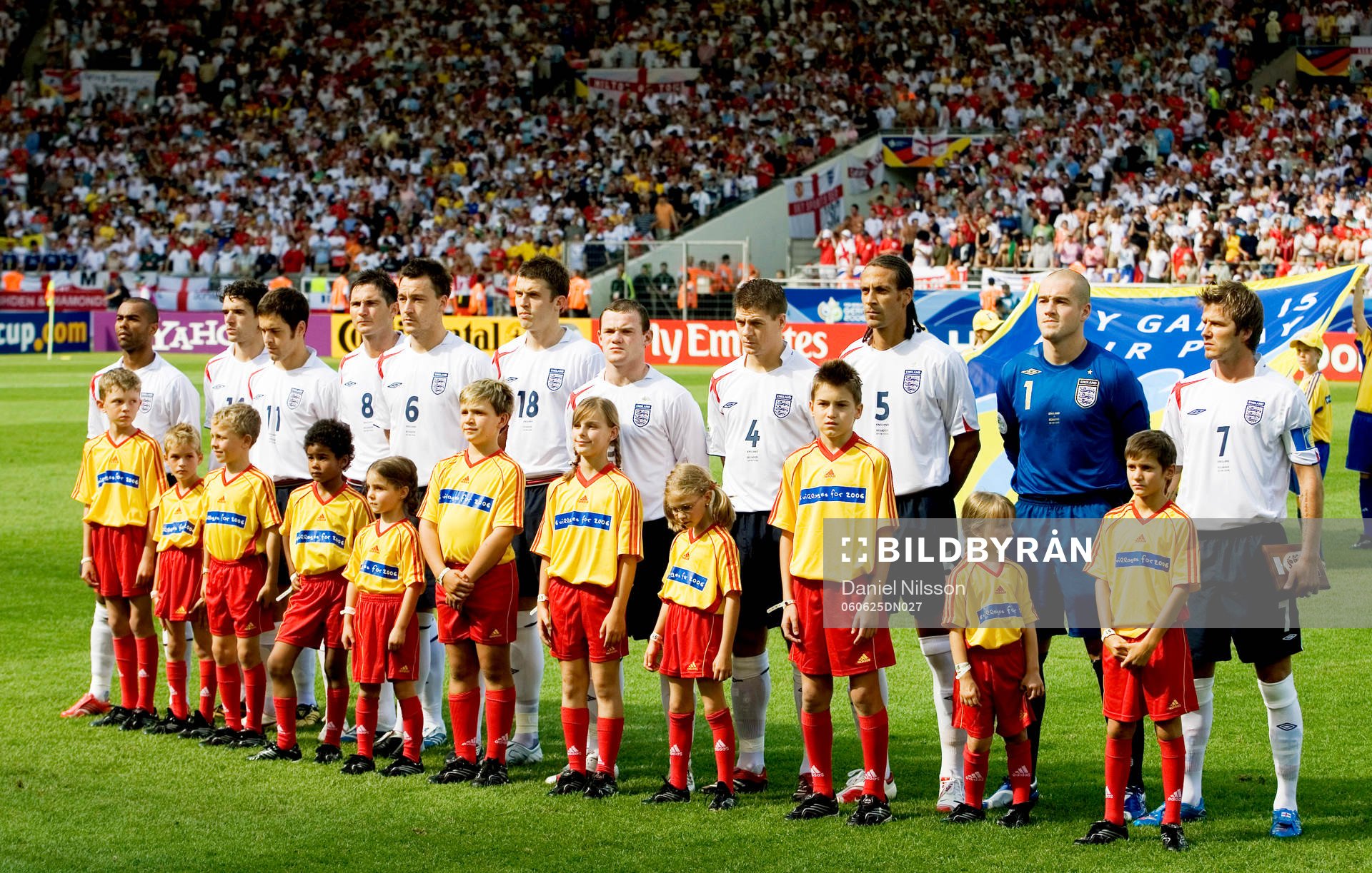 Laguppställning England. Ashley Cole, Owen Hargreaves, Joe