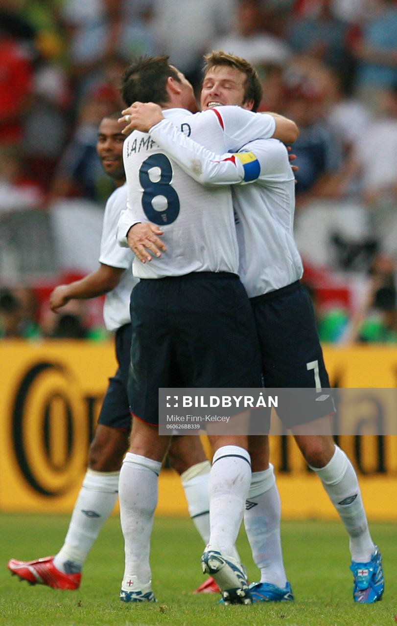 David Beckham och Frank Lampard, England (jubel)
