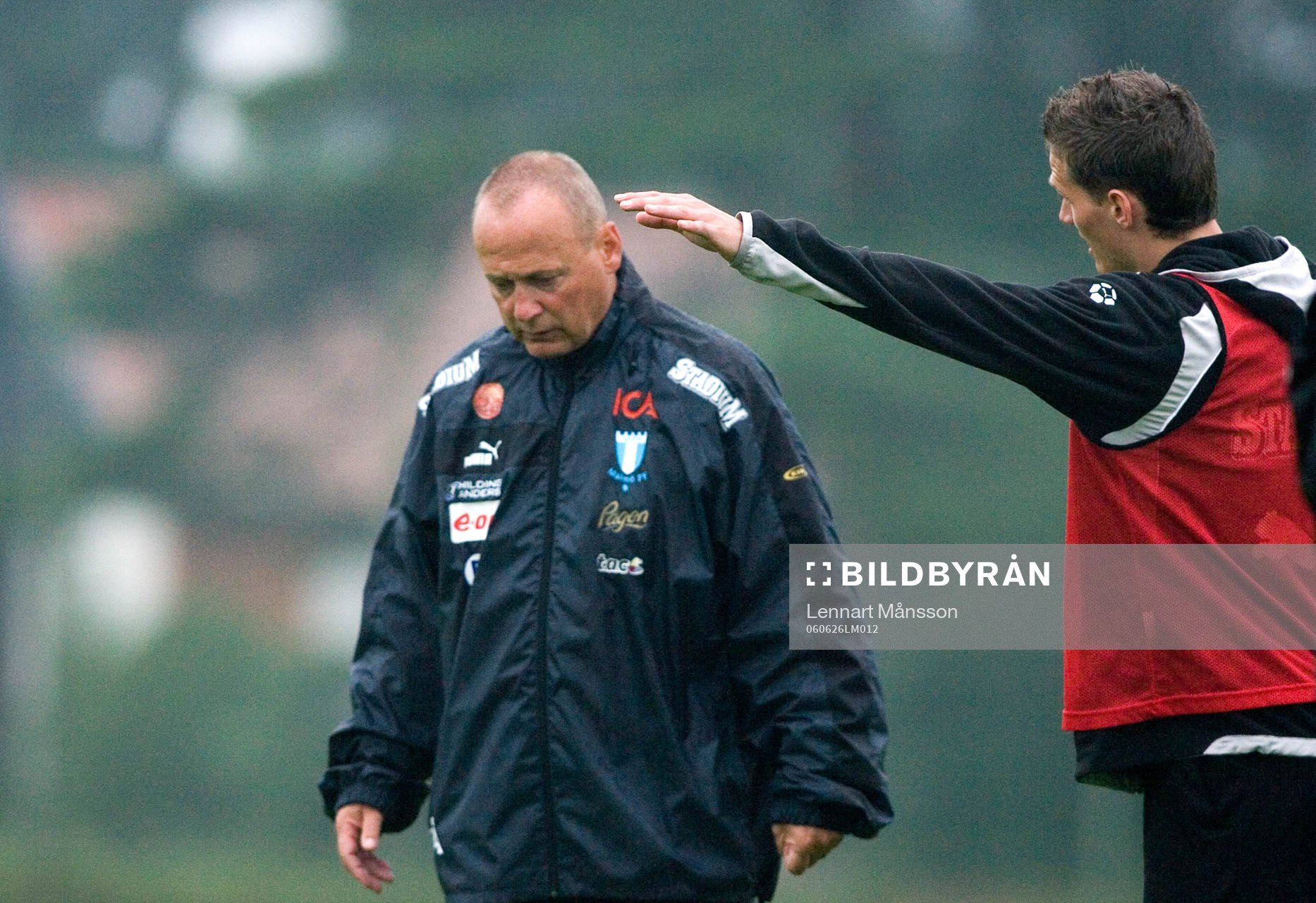 Sören Åkeby, tränare, Malmö FF och Jon Jönsson