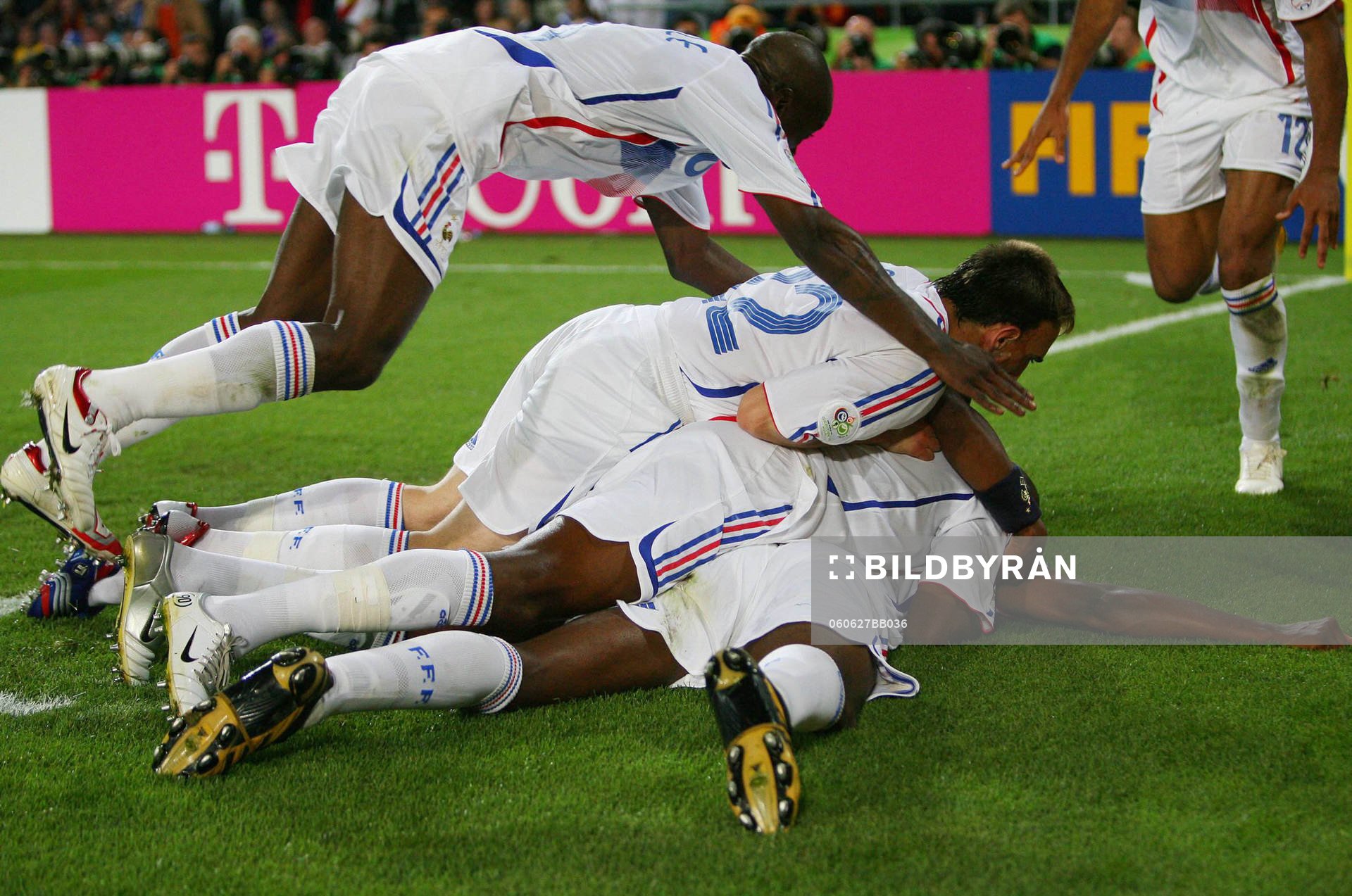 Patrick Vieira, Franck Ribery, och Claude Makelele,