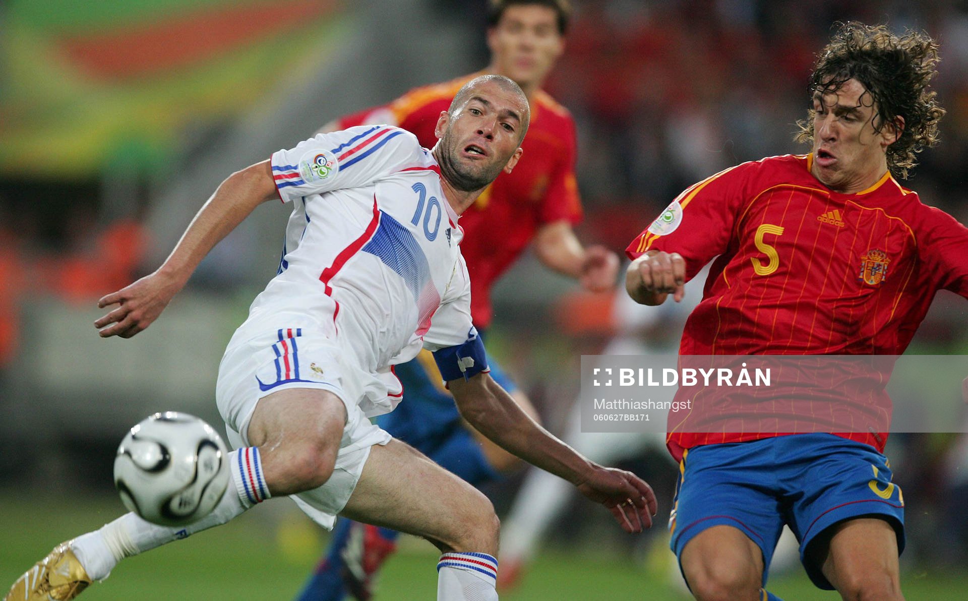 Zinedine Zidane, Frankrike och Carlos Puyol Spanien