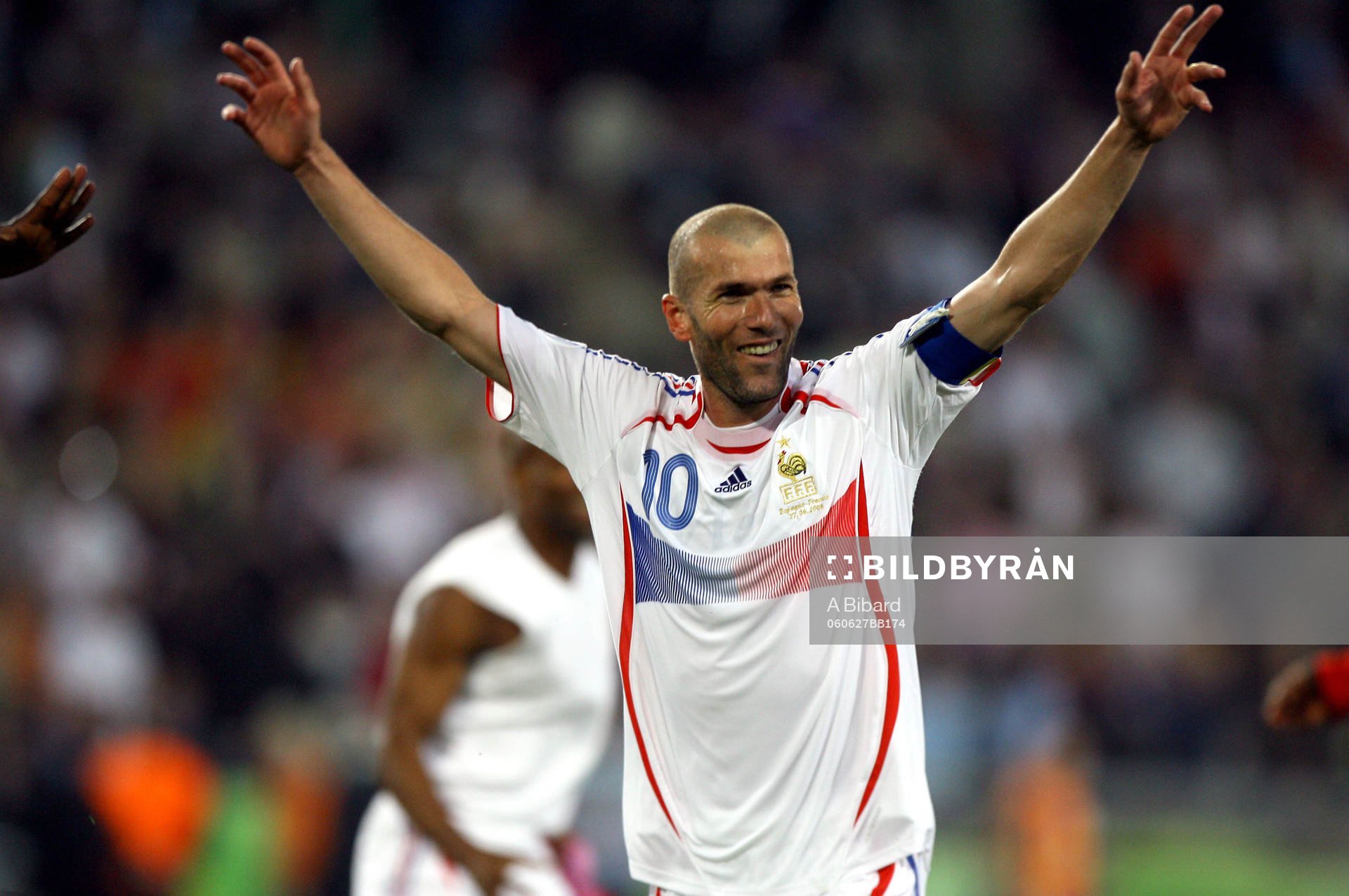  Zinedine Zidane, Frankrike, jubel.