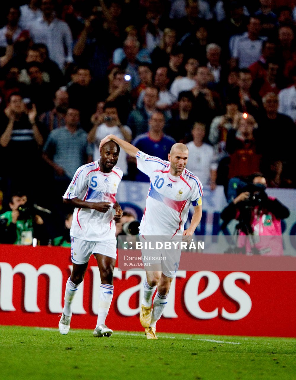 7 Fotboll, VM 2006, William Gallas och Zinedine Zidane,